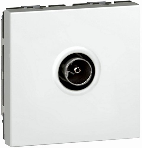 Розетка TV Оконечная Legrand Mosaic для кабель-канала Metra 1-м. 2 мод. белый картинка